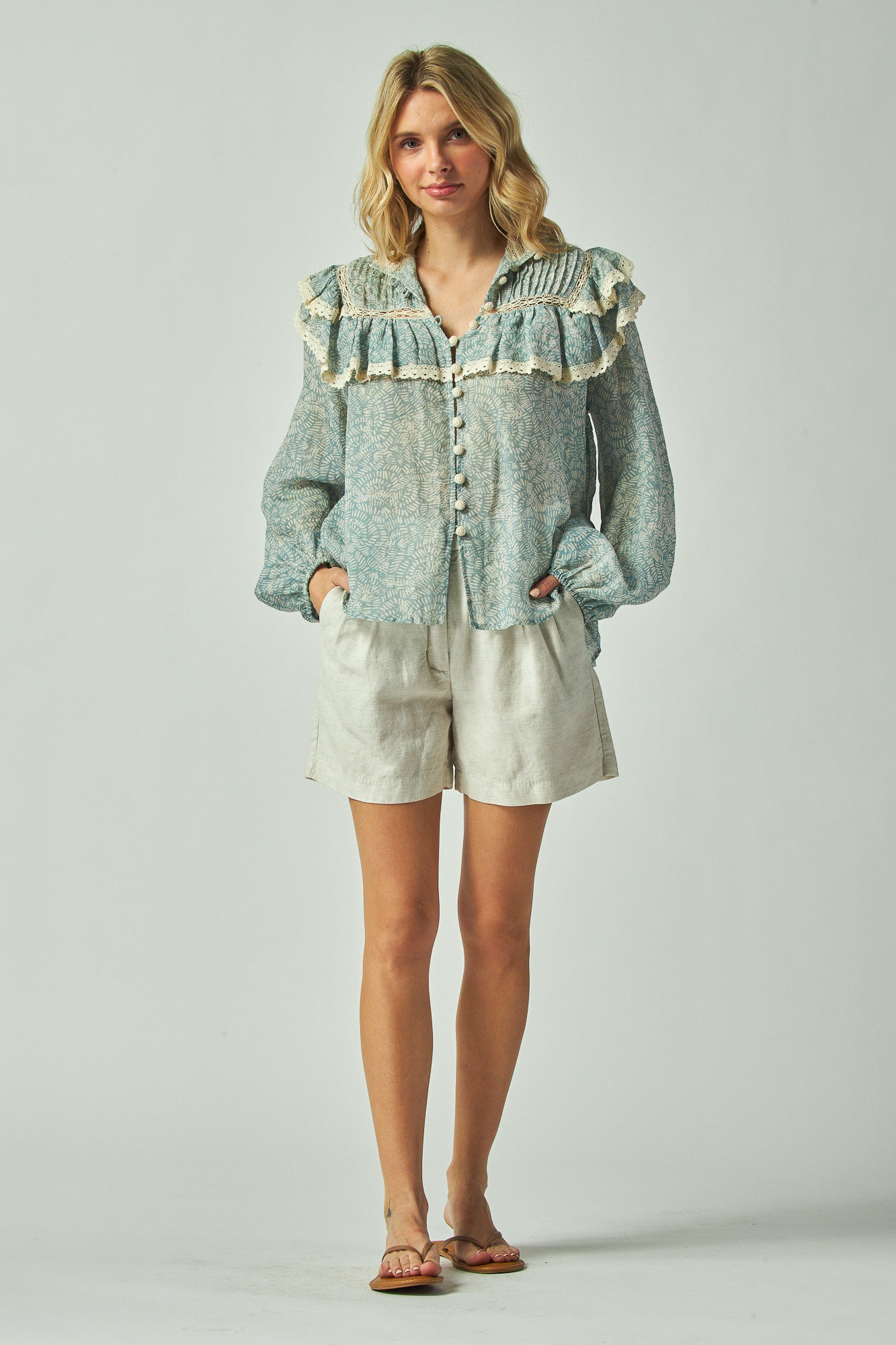 Boho print blouse
Ruffle shoulder boho top
Button up boho blouse
Sheer bohemian blouse
Translucent boho print top
Ruffle layered sleeve blouse
Boho blouse with fitted cuffs
Printed sheer button blouse
Bohemian print blouse with ruffle shoulders
Sheer button up blouse with boho pattern
Lightweight boho top with fitted cuffs
Feminine blouse with layered ruffle sleeves
Boho chic top with translucent fabric
Boho button blouse with soft ruffles
Festival blouse with boho print and sheer fabric
Flowy blouse