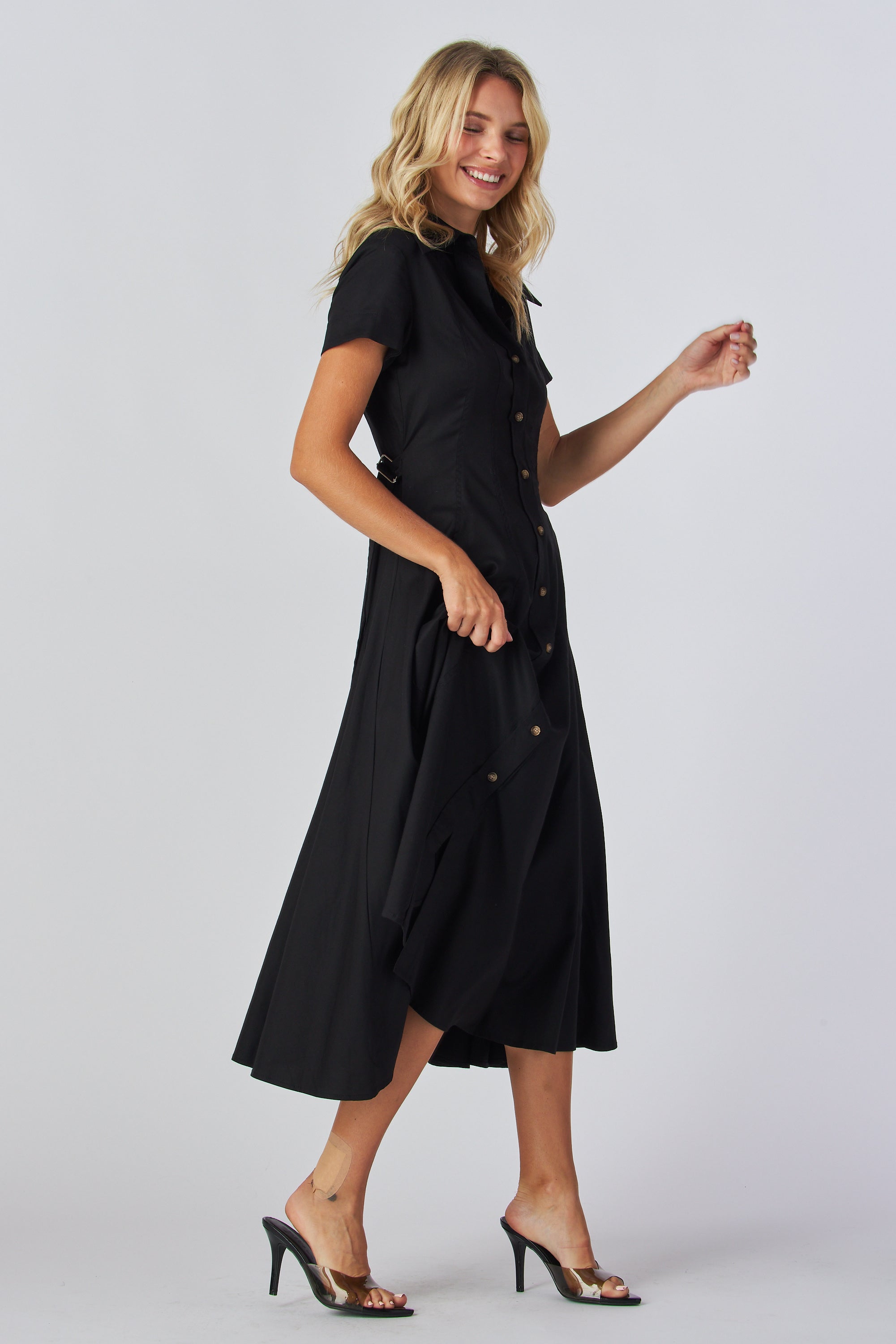 Fit and flare midi dress
Short sleeve button-up dress
Shirt neck midi dress
Button front A-line dress
Casual fit and flare dress
Midi dress with shirt collar
Short sleeve collared dress
Button-down midi summer dress
Classic shirt dress for women