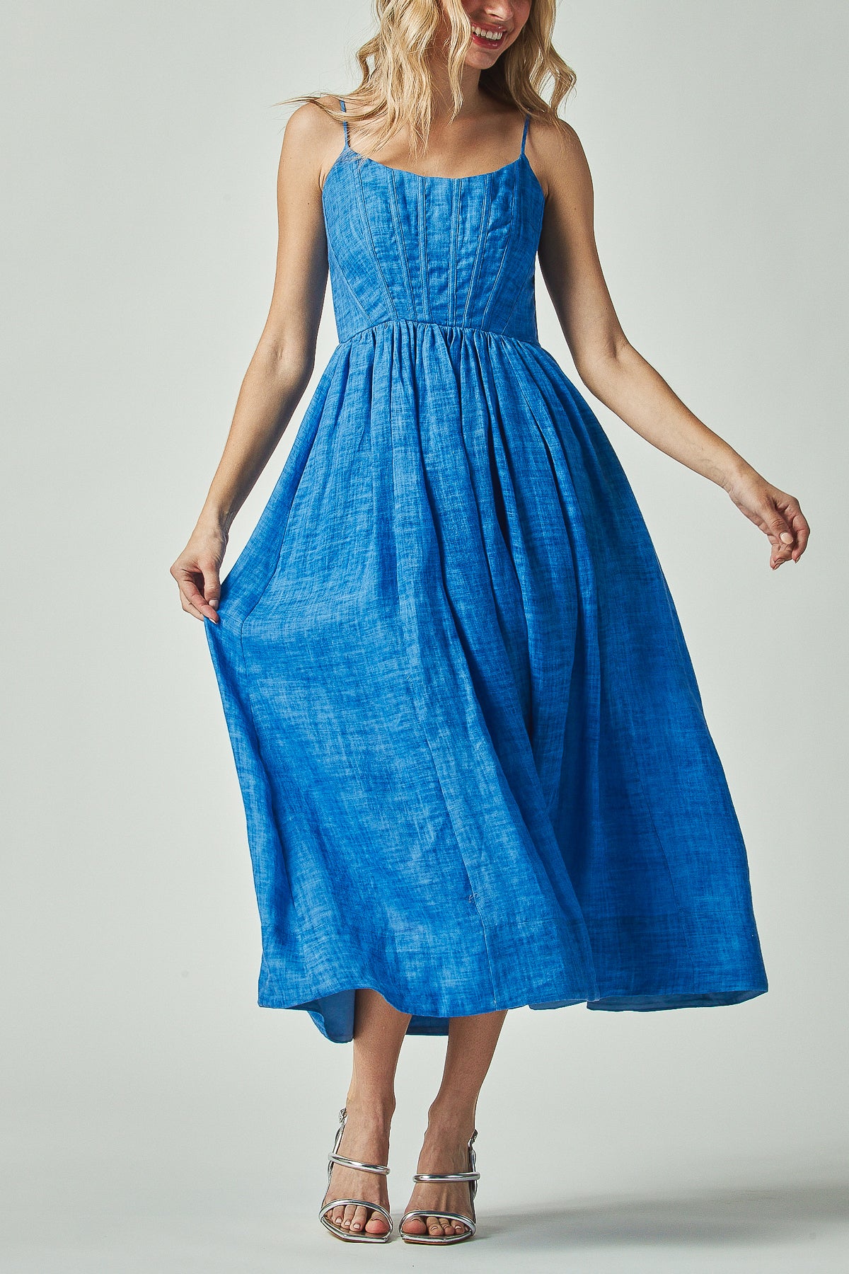 green emerald velvet dress Elianna Dress Elegant Pleated Waist Maxi Dress