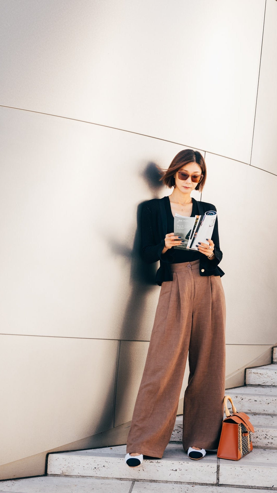 model wearing Gabriella top black 