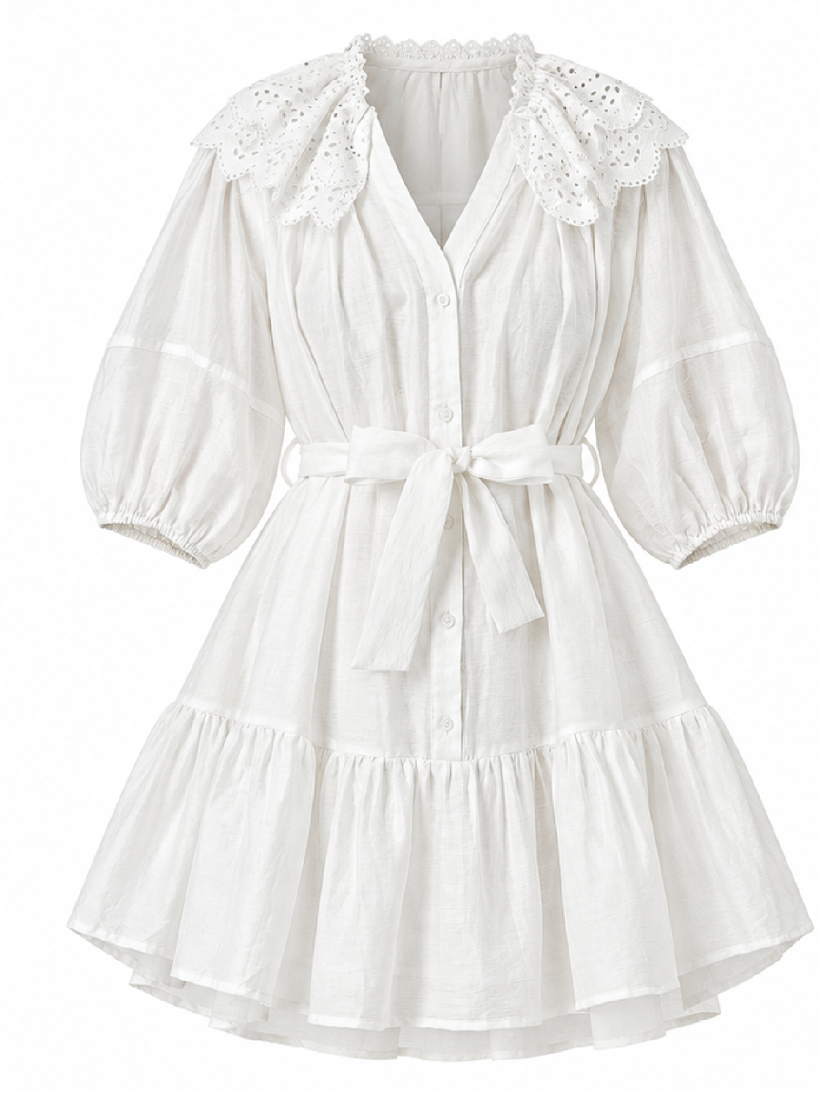 Greece Dress 3D ghost mannequin front view