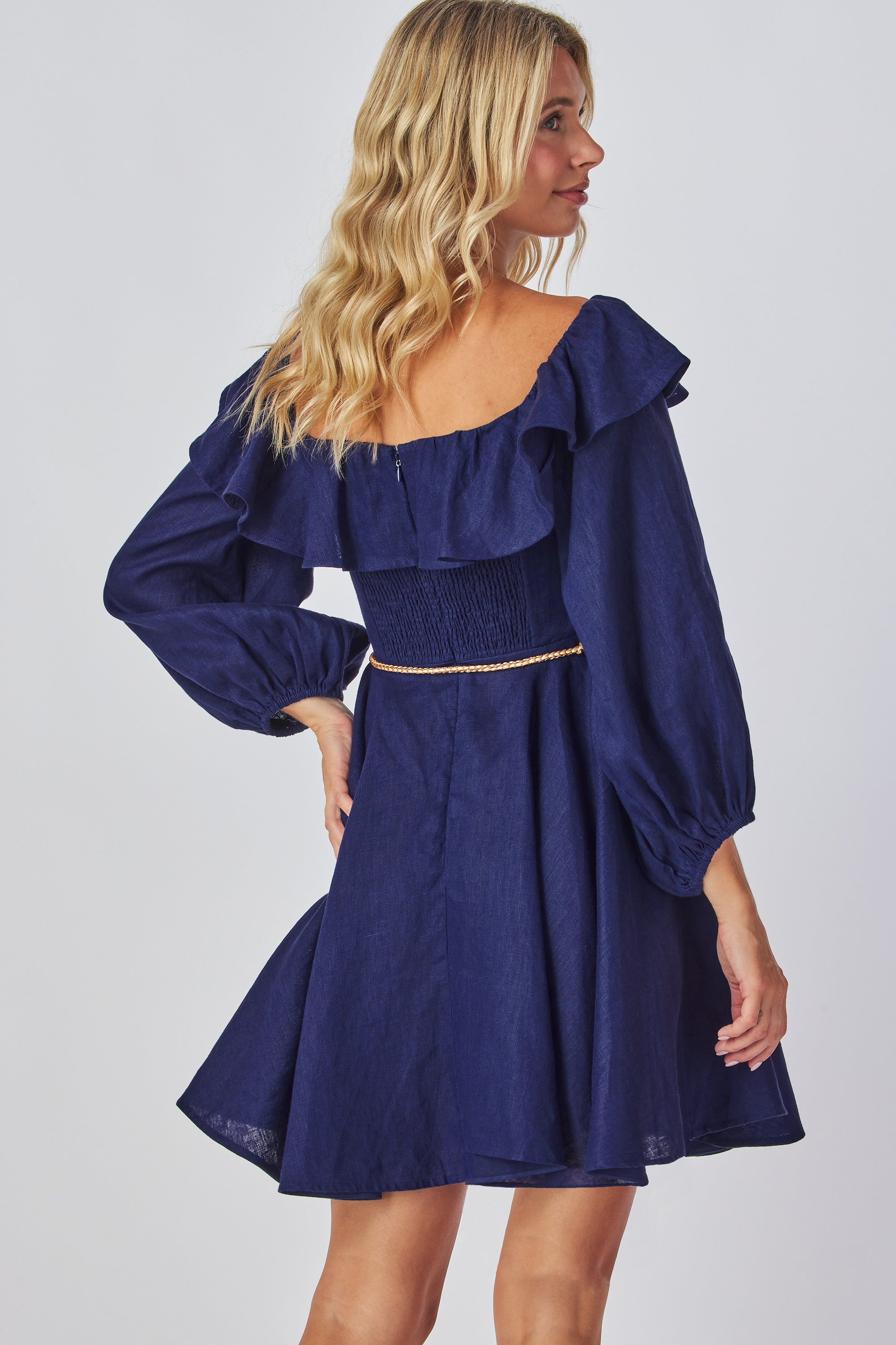 Bishop sleeve mini dress
Off-shoulder ruffle dress
Ruffle neck mini dress
String tie belt dress
Circle skirt mini dress
Long sleeve off-shoulder dress
Feminine ruffle trim dress
Flowy bishop sleeve dress
Cute off-shoulder mini dress
Waist tie belt dress
Vintage-inspired circle skirt dress
Elegant ruffle neckline dress
Romantic long sleeve mini dress
Flared circle hem dress
Stylish summer mini dress