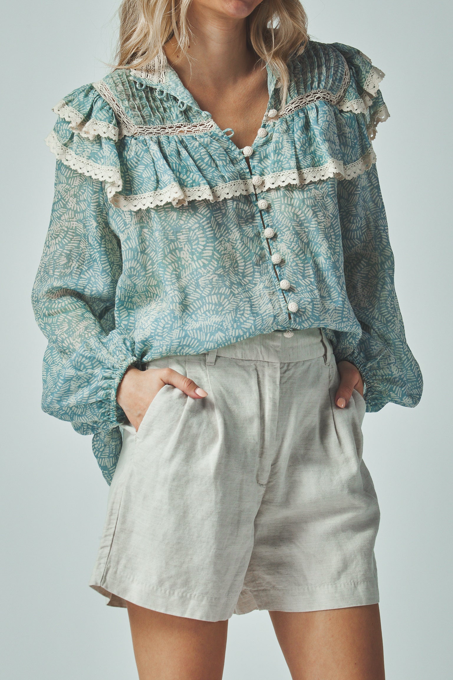 Boho print blouse
Ruffle shoulder boho top
Button up boho blouse
Sheer bohemian blouse
Translucent boho print top
Ruffle layered sleeve blouse
Boho blouse with fitted cuffs
Printed sheer button blouse
Bohemian print blouse with ruffle shoulders
