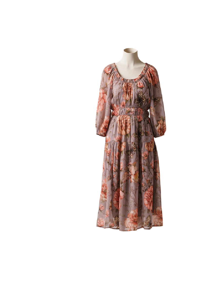 Lorena Dress 3D ghost mannequin front view