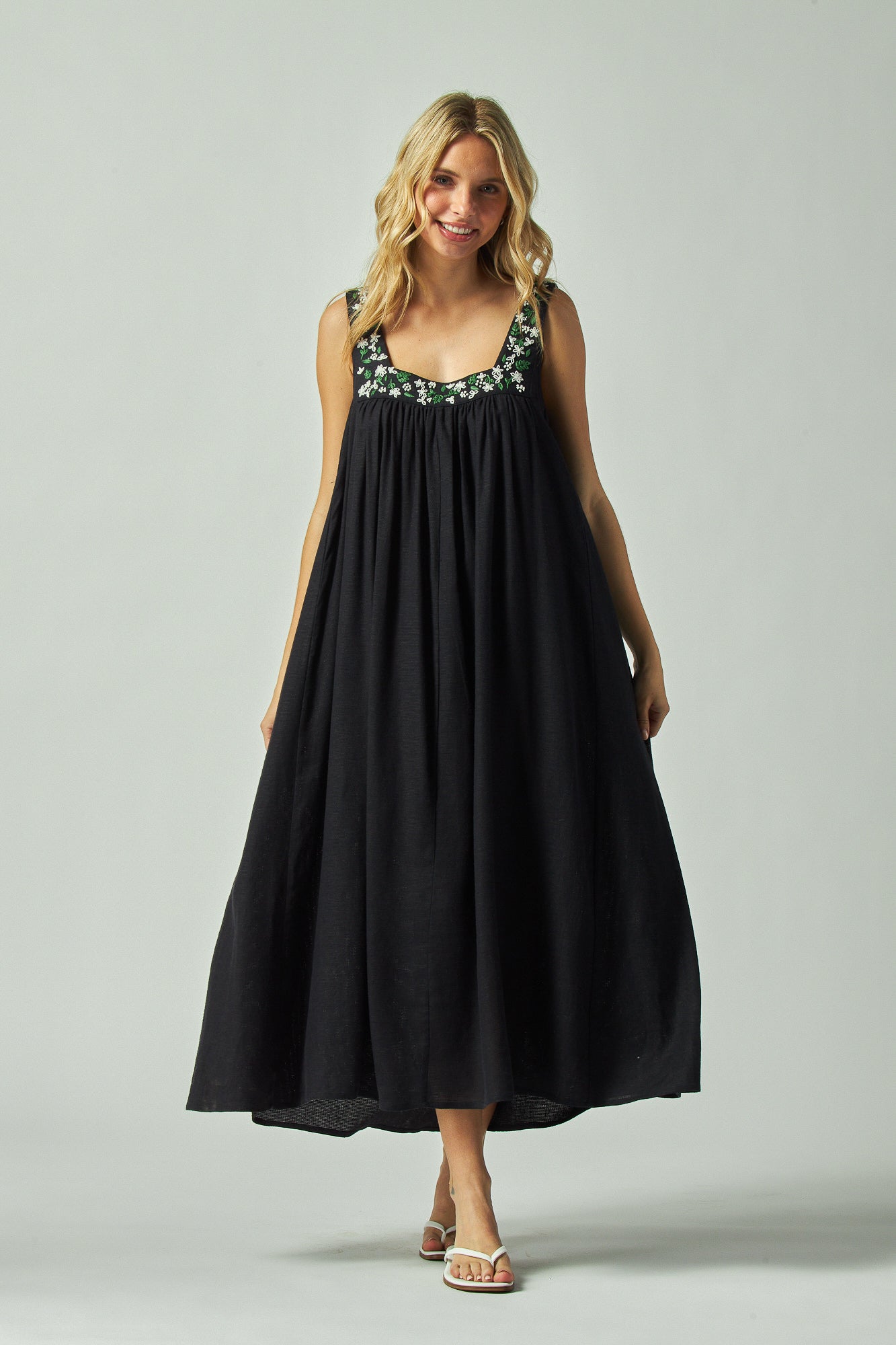 Floral embroidered cami dress
Square neck maxi dress
A-line cami maxi dress
Slip on summer maxi dress
Pleated cami dress
Embroidered strap maxi dress
Sleeveless floral maxi dress
Cami style pleated dress
Maxi cami dress with embroidered flower straps
Square neckline A-line pleated maxi dress
Slip on pleated cami dress with floral details
Feminine embroidered strap dress for summer
Lightweight cami maxi dress with square neck
Boho-inspired maxi dress with floral embroidery
Romantic flowy maxi cami dres
