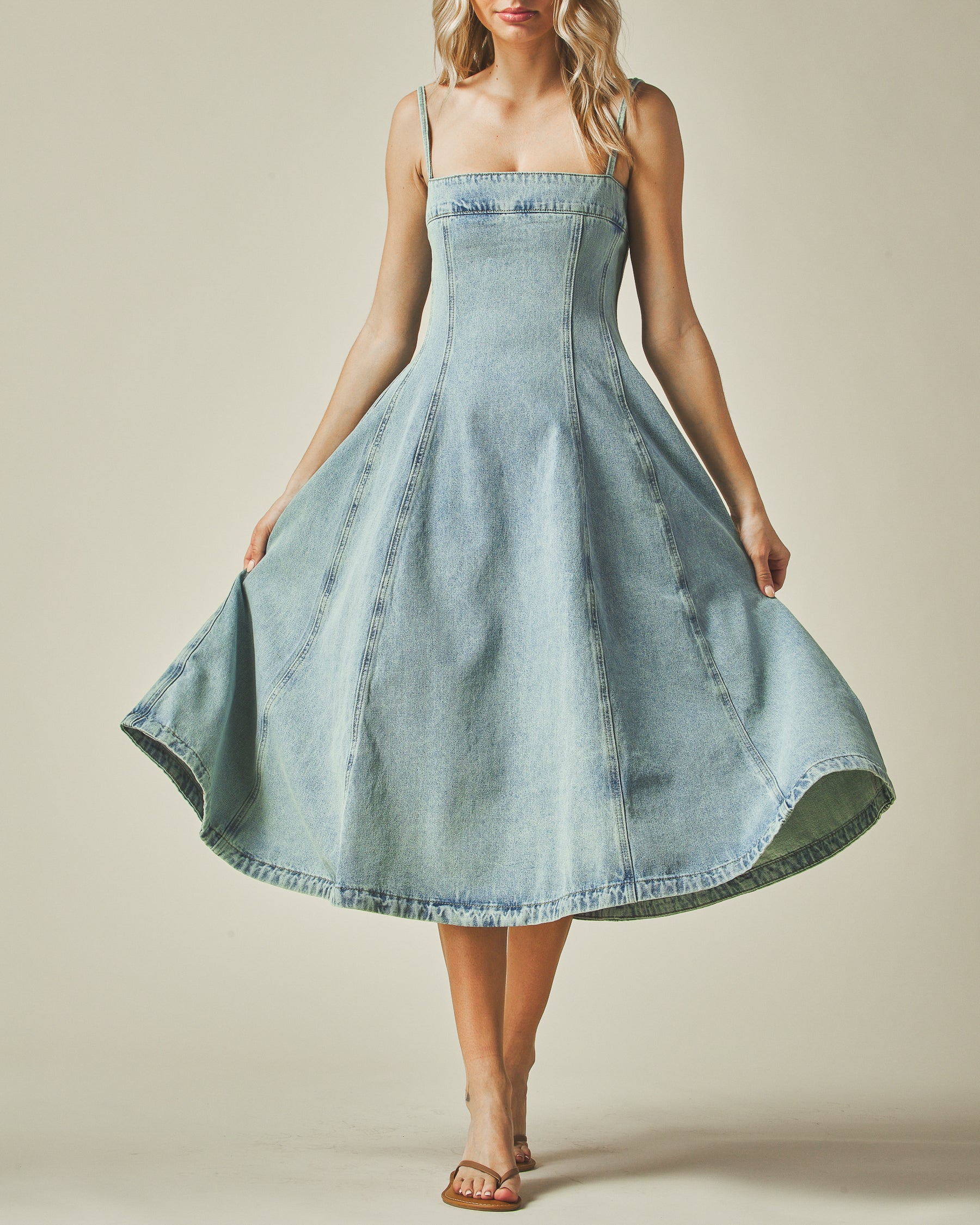 Julia Dress Elegant A-Line Fit and Flare Midi Dress